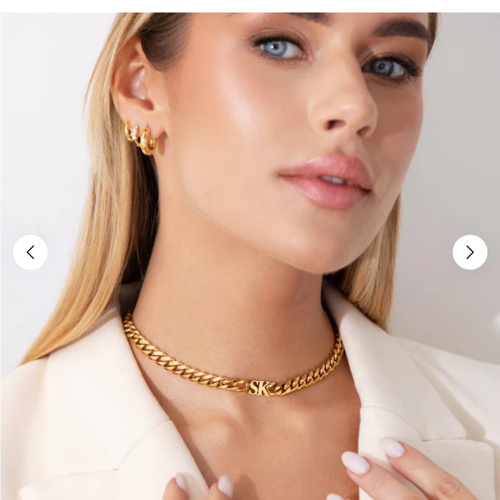 ABBOTT LYON Gold Chain Necklace, Initials JA